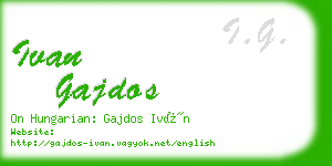 ivan gajdos business card